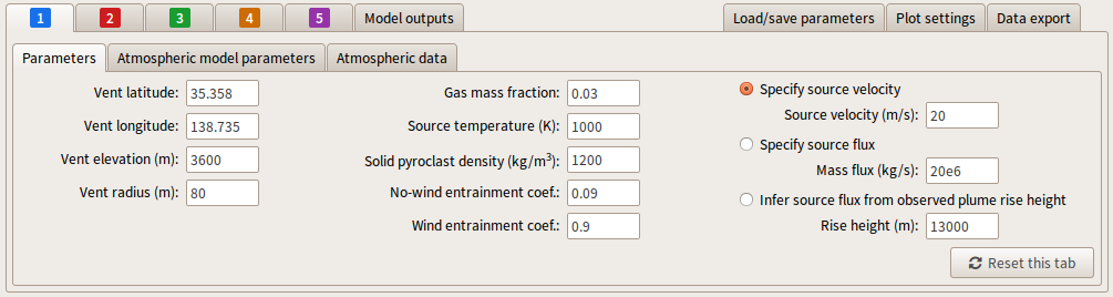 Example 1 parameters box 1